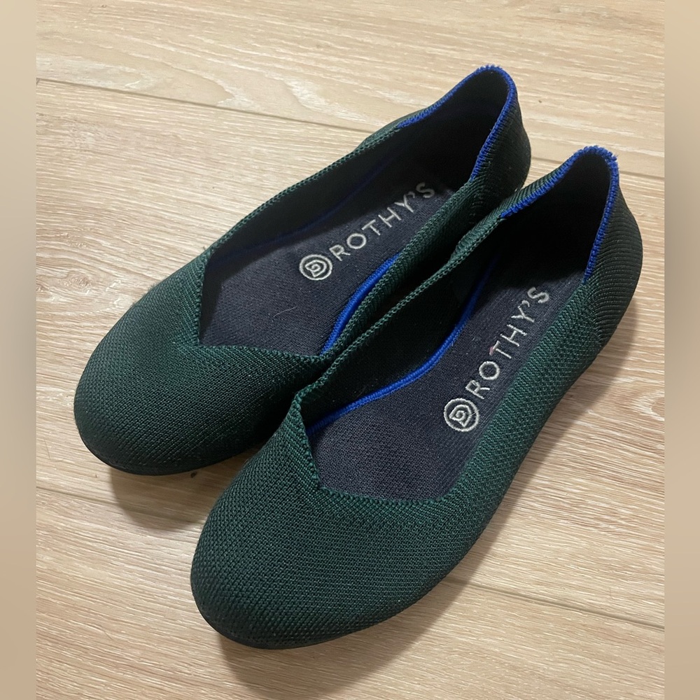 Rothy’s green ballet flat